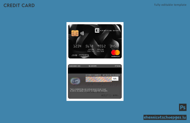 Iceland Kaupthing Bank Mastercard Beispielvorschau